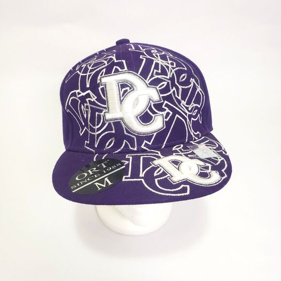 DC Washington City Hunter Baseball Cap Size 6 3/4 Purple Logo Fitted Embroidered - Picture 1 of 10